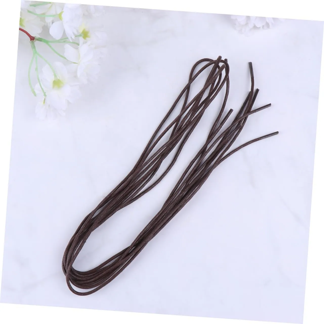 12 Pairs Thin Round Shoelaces Shoes Accessories Stretch Shoe Laces Black Formal Dress Round Shoe Laces