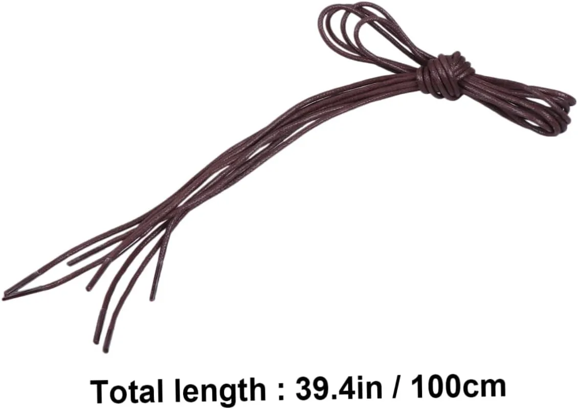 12 Pairs Thin Round Shoelaces Shoes Accessories Stretch Shoe Laces Black Formal Dress Round Shoe Laces