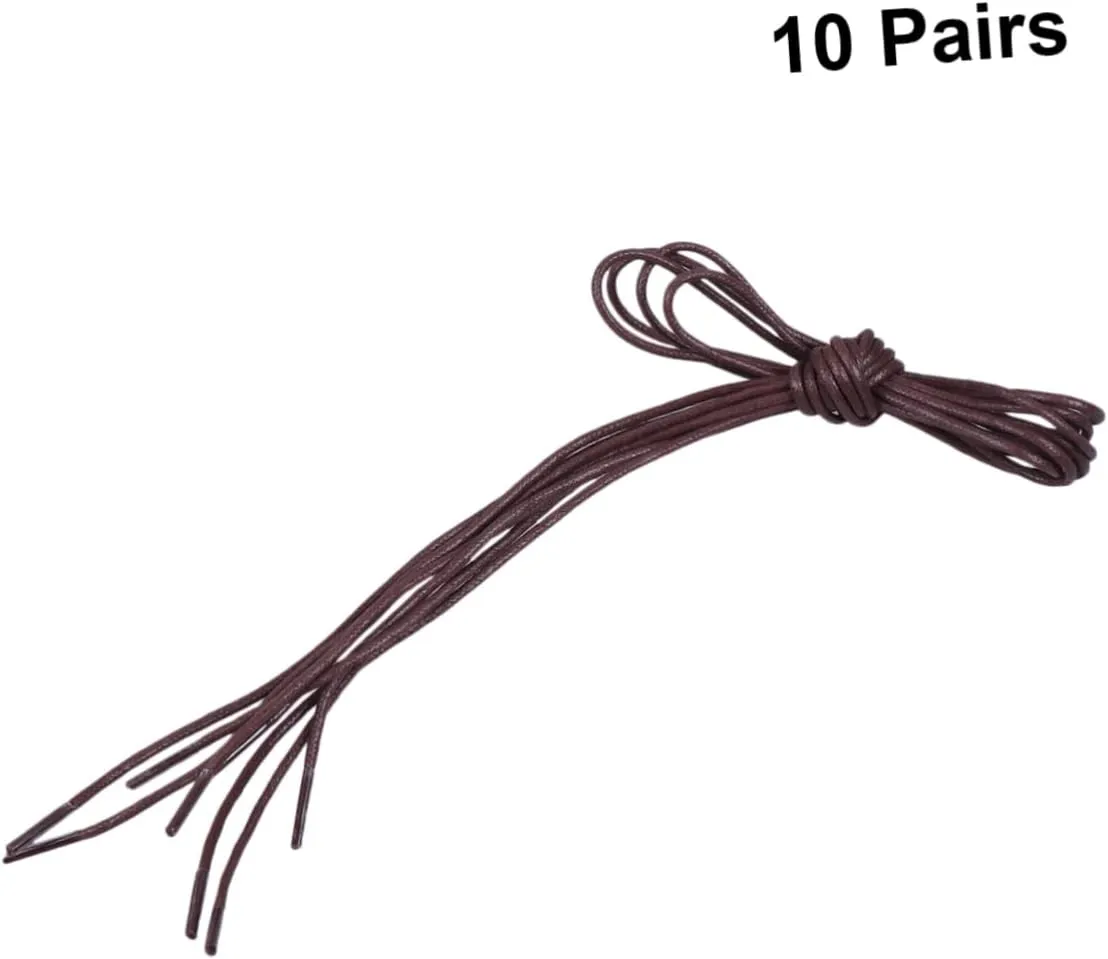 12 Pairs Thin Round Shoelaces Shoes Accessories Stretch Shoe Laces Black Formal Dress Round Shoe Laces