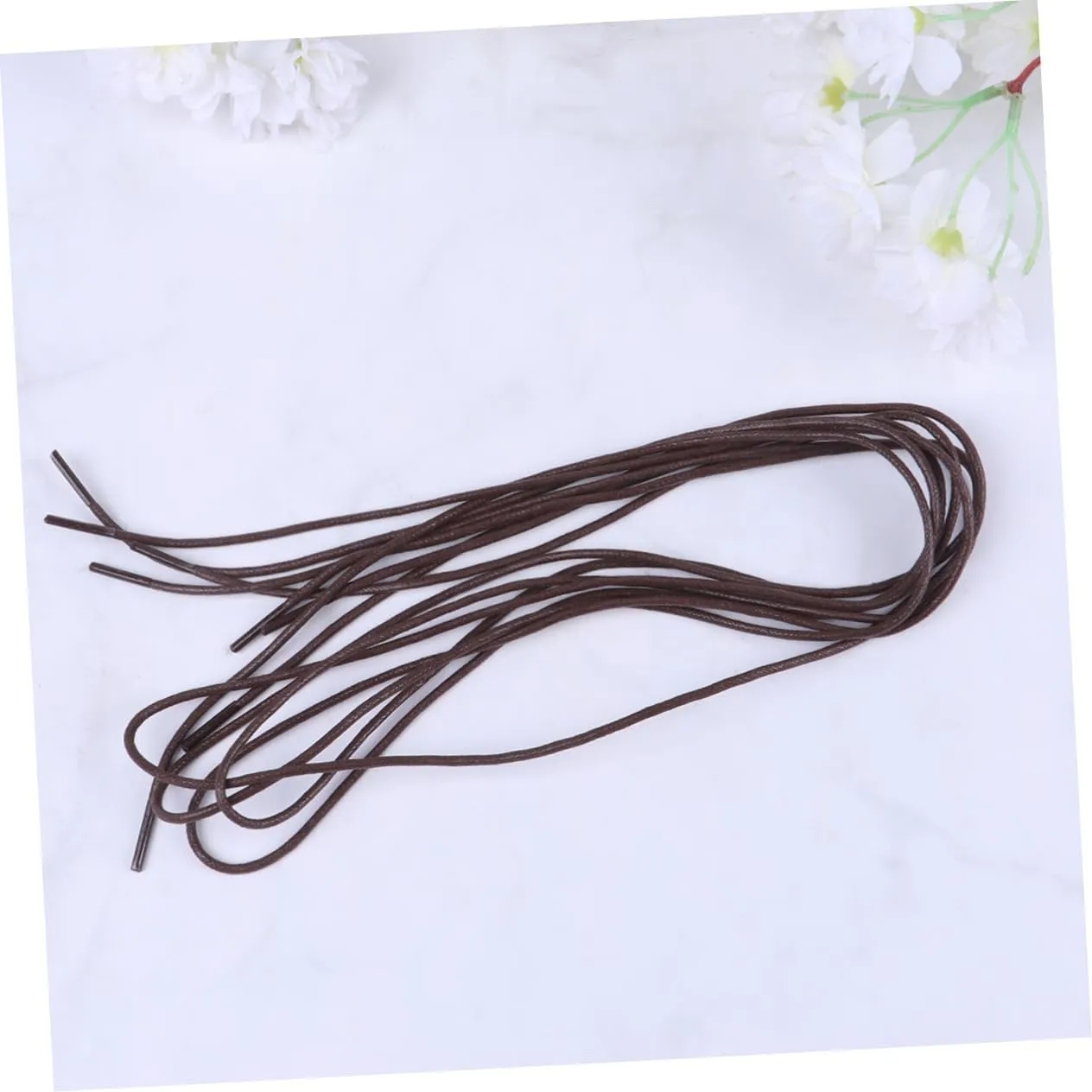 12 Pairs Thin Round Shoelaces Shoes Accessories Stretch Shoe Laces Black Formal Dress Round Shoe Laces