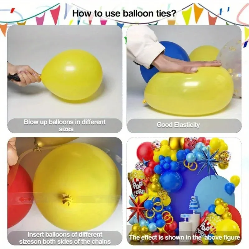 149 Pcs Popcorn Arch Balloon Set Suitable For Carnival Party Happy Birthday Balloon Party And Other Occasions Decoration
