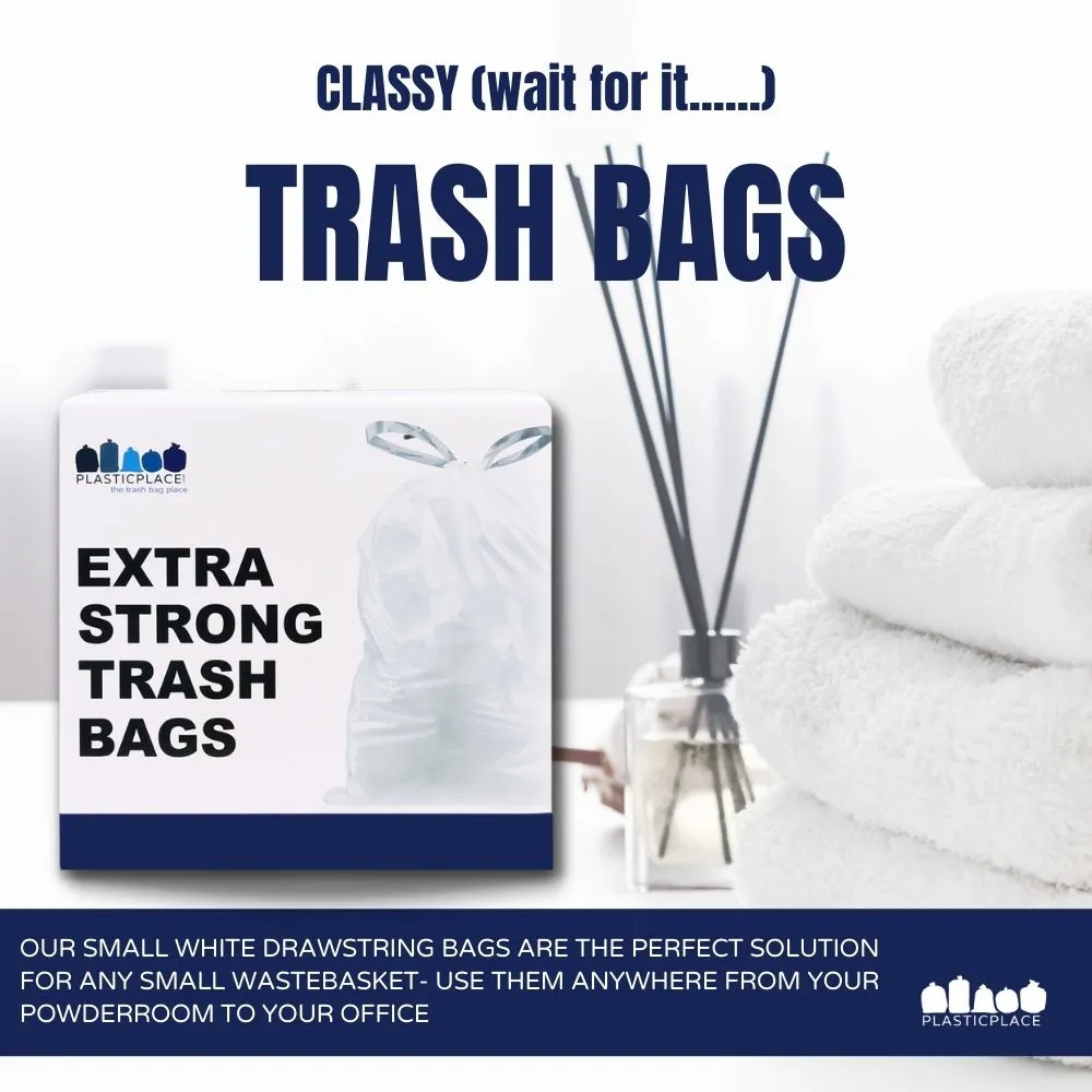 6 Gallon Drawstring Bags - 0.7 Mil - 100/Case