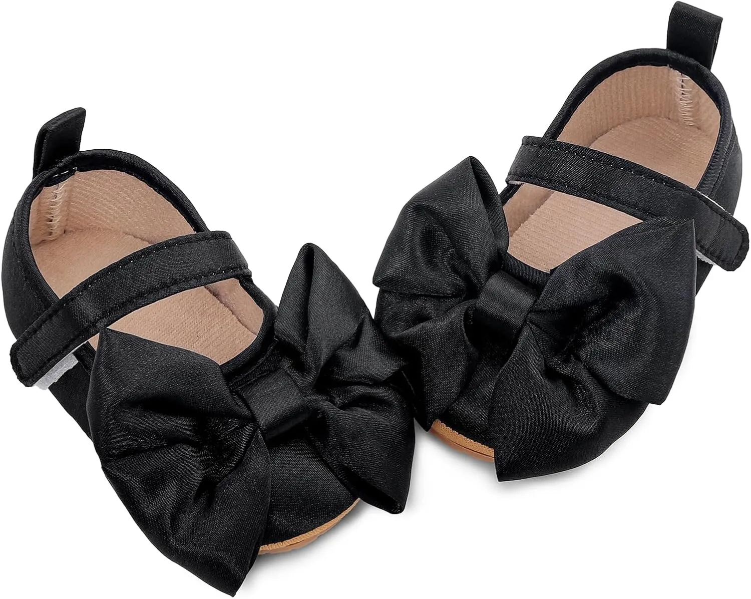 Baby Girls Princess Shoes Bowknot Soft Sole Mary Jane Flat Non Slip Wedding Dress Shoes for Infant Toddlers