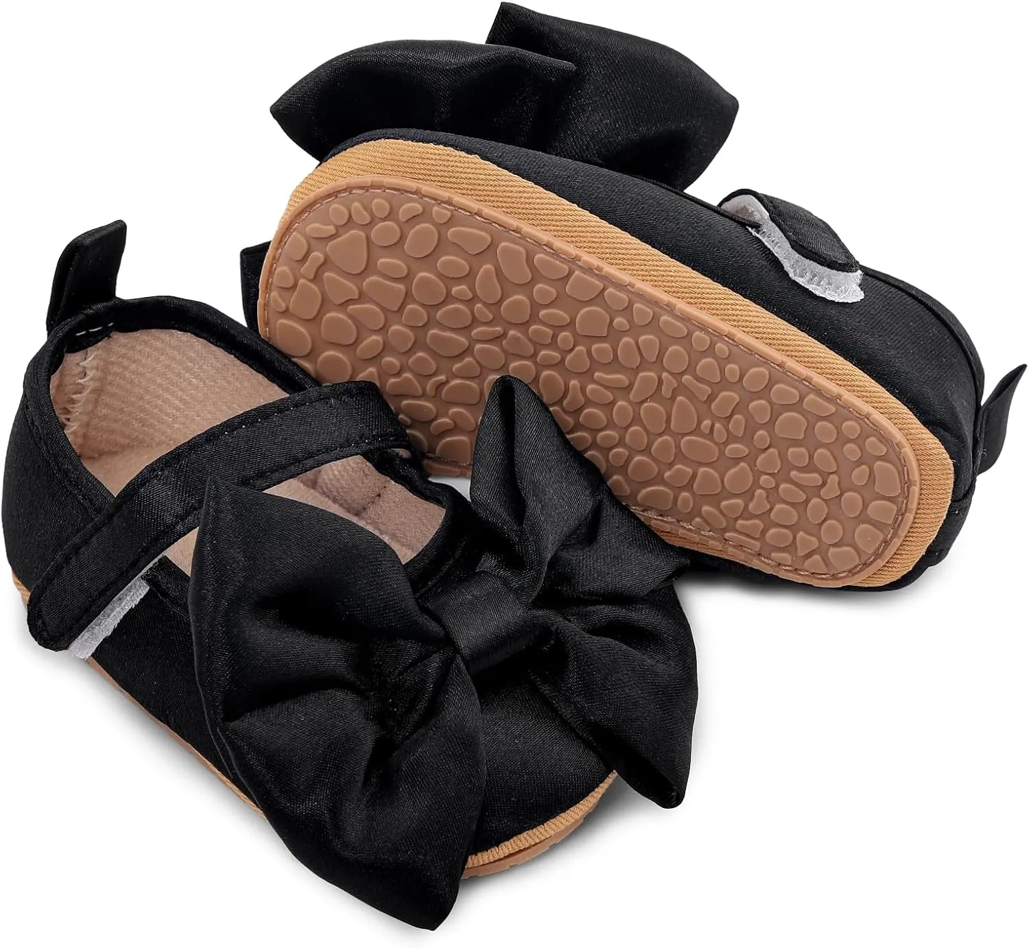 Baby Girls Princess Shoes Bowknot Soft Sole Mary Jane Flat Non Slip Wedding Dress Shoes for Infant Toddlers