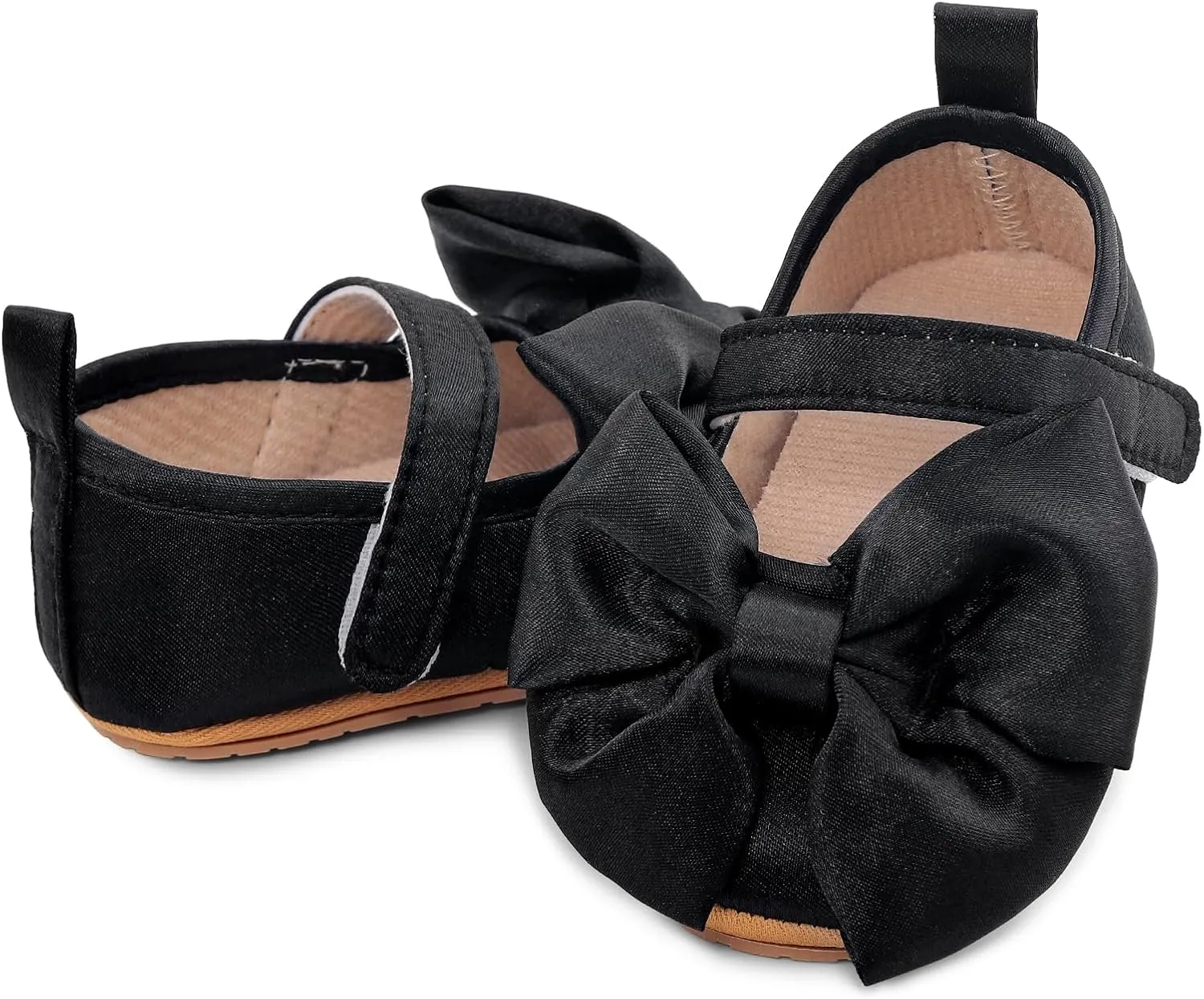 Baby Girls Princess Shoes Bowknot Soft Sole Mary Jane Flat Non Slip Wedding Dress Shoes for Infant Toddlers