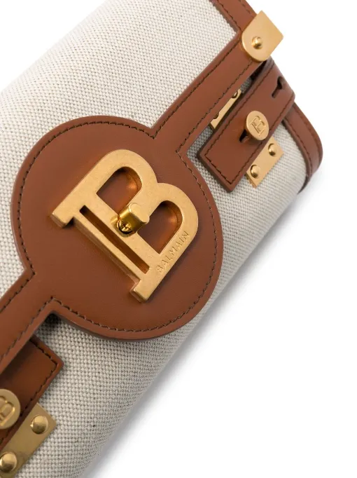 Balmain B-Buzz 23 canvas clutch bag