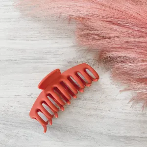 Bright Orange Claw Clip
