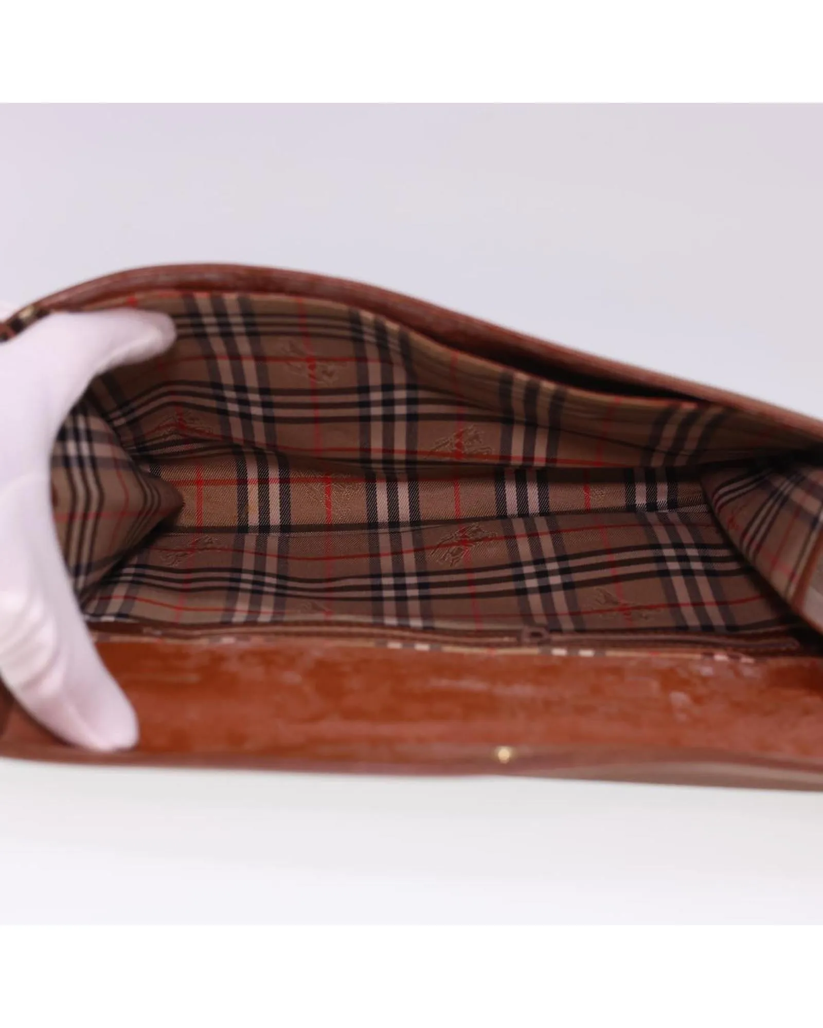 Burberrys Clutch Bag Leather 2Set