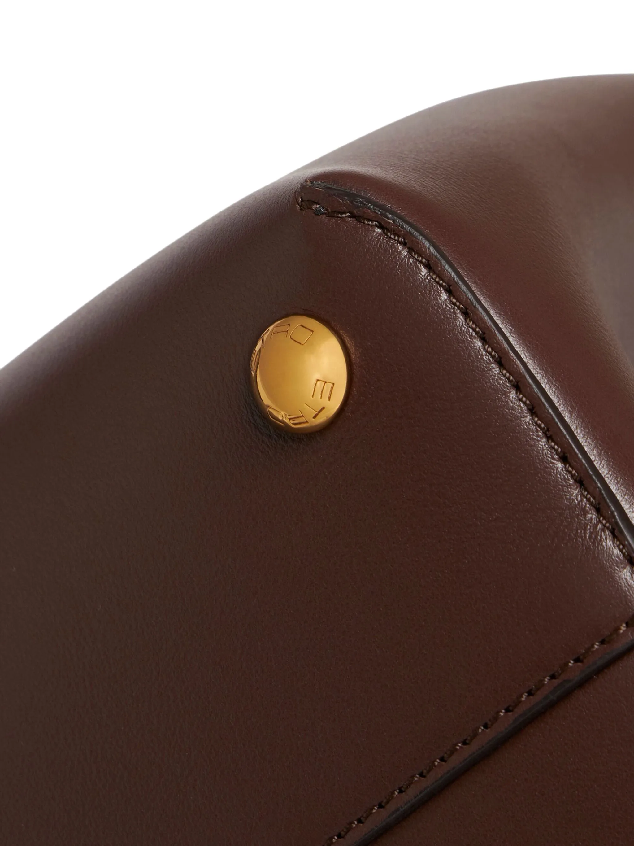 Cedar Brown Leather Braided Handle Bag