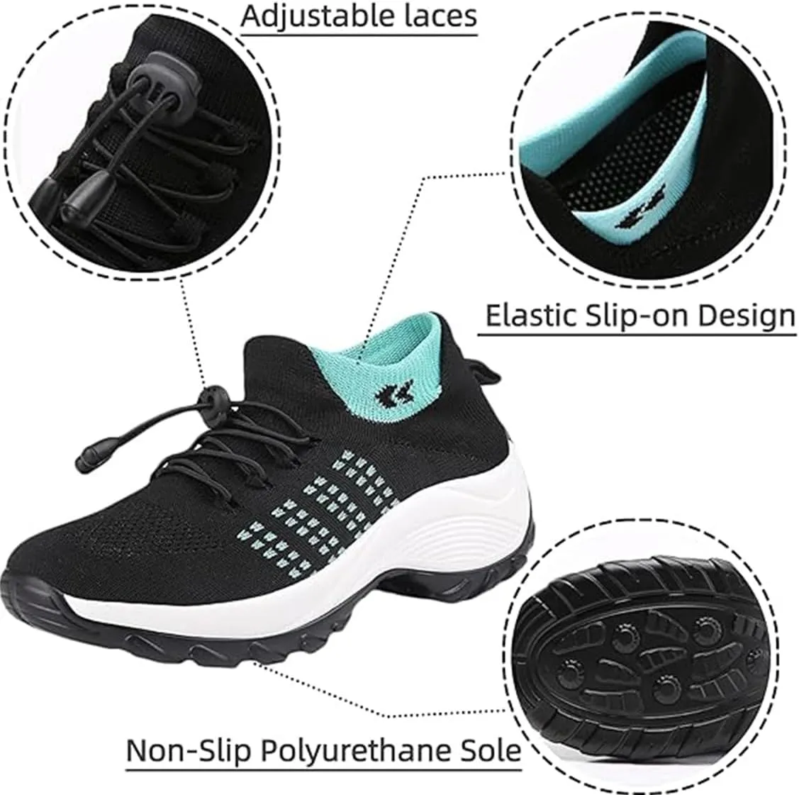 Comfort Wear Orthowear Shoes for Women, Comfortwear Ortho Stretch Cushion Shoes, Air Cushion Ortho Plantar Fasciitis Relief