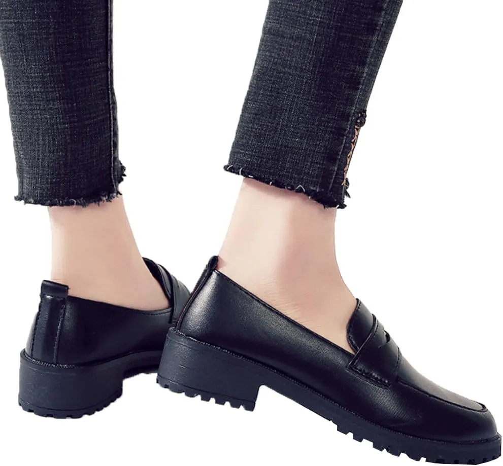 Cosplay Shoes JK Uniform Shoes Women Anime Cosplay Shoes Black Brown Leather Shoes Halloween