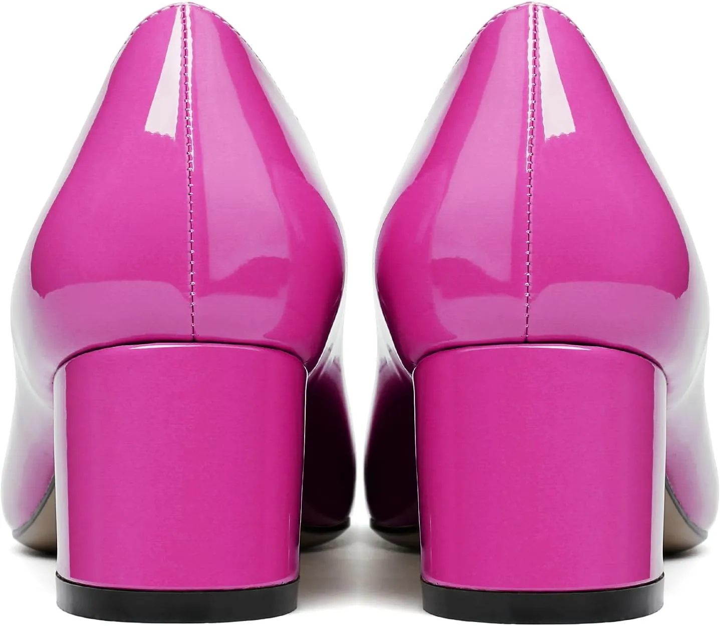 Eldof Women's Low Heels, Square Toe Slip On Heels, Block Heel Pumps, Comfortable 2 Inches Shoes for Dress Party Wedding