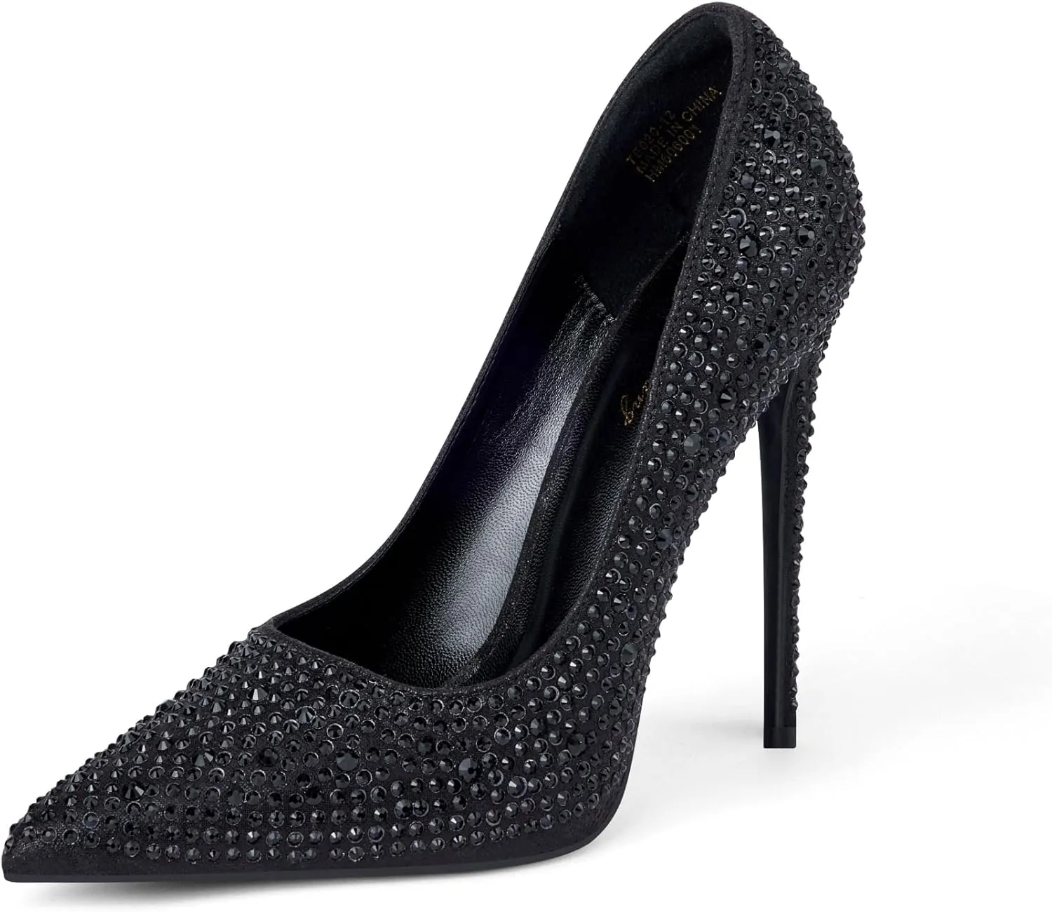 Elisabet Tang Women Pumps, Pointed Toe High Heel Glitter Rhinestone Heels Sparkly Prom Shoes Stiletto Wedding Heels for Bride Shoes for Women