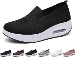 GEOBY Women's Orthopedic Sneakers, Slip-On Light Air Cushion Orthopedic Sneakers, Women Casual Walking Sneaker Orthopedic Arch Diabetes Support 2023
