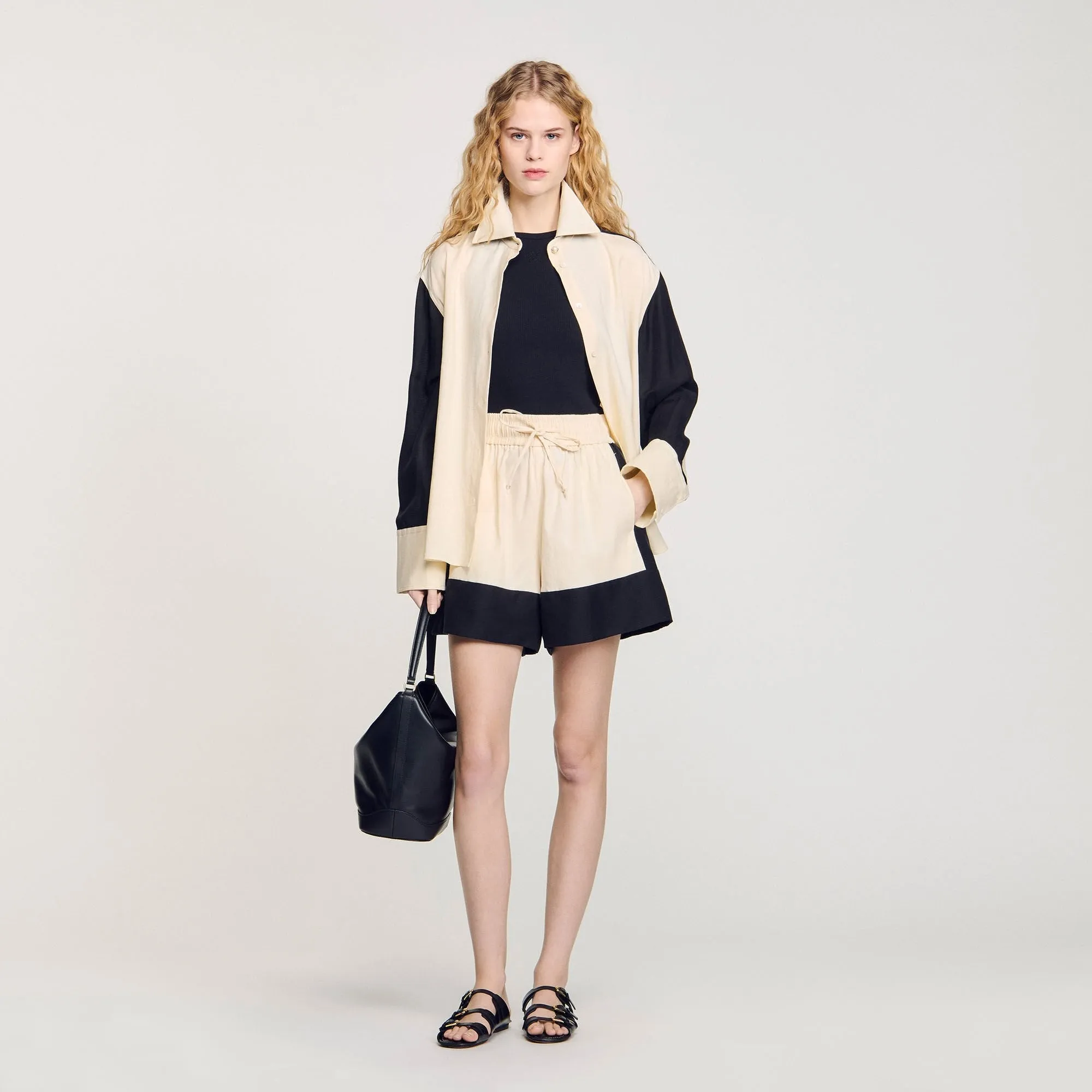 Gregor Two-Tone Shorts Ecru