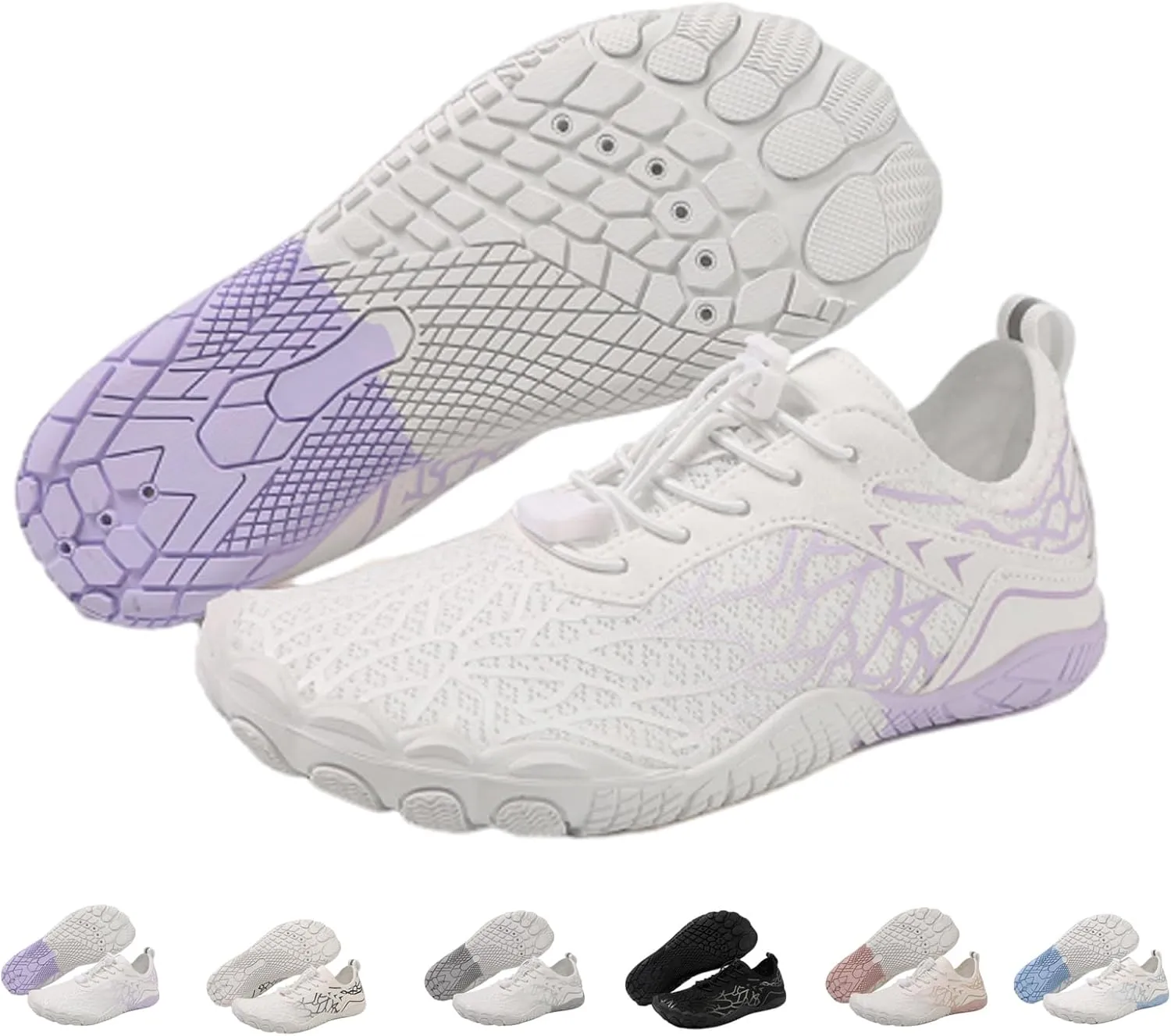 Hike Barefoot Footwear Women Men, Breathable Grounded Athletic Anti-Slip Shoes, Wide Toe Box Walking Beach Sneakers