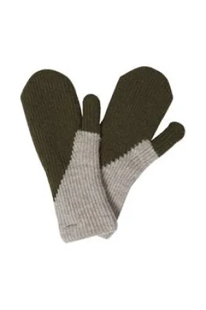 ICHI Two Tone Mitts - Olive