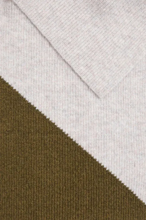 ICHI Two Tone Scarf - Olive