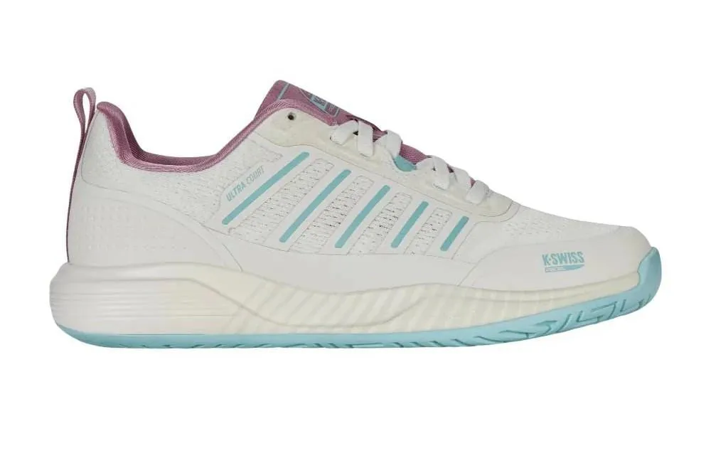 K-Swiss Ultra Court Womens Padel Shoes - White / Pink / Turquoise