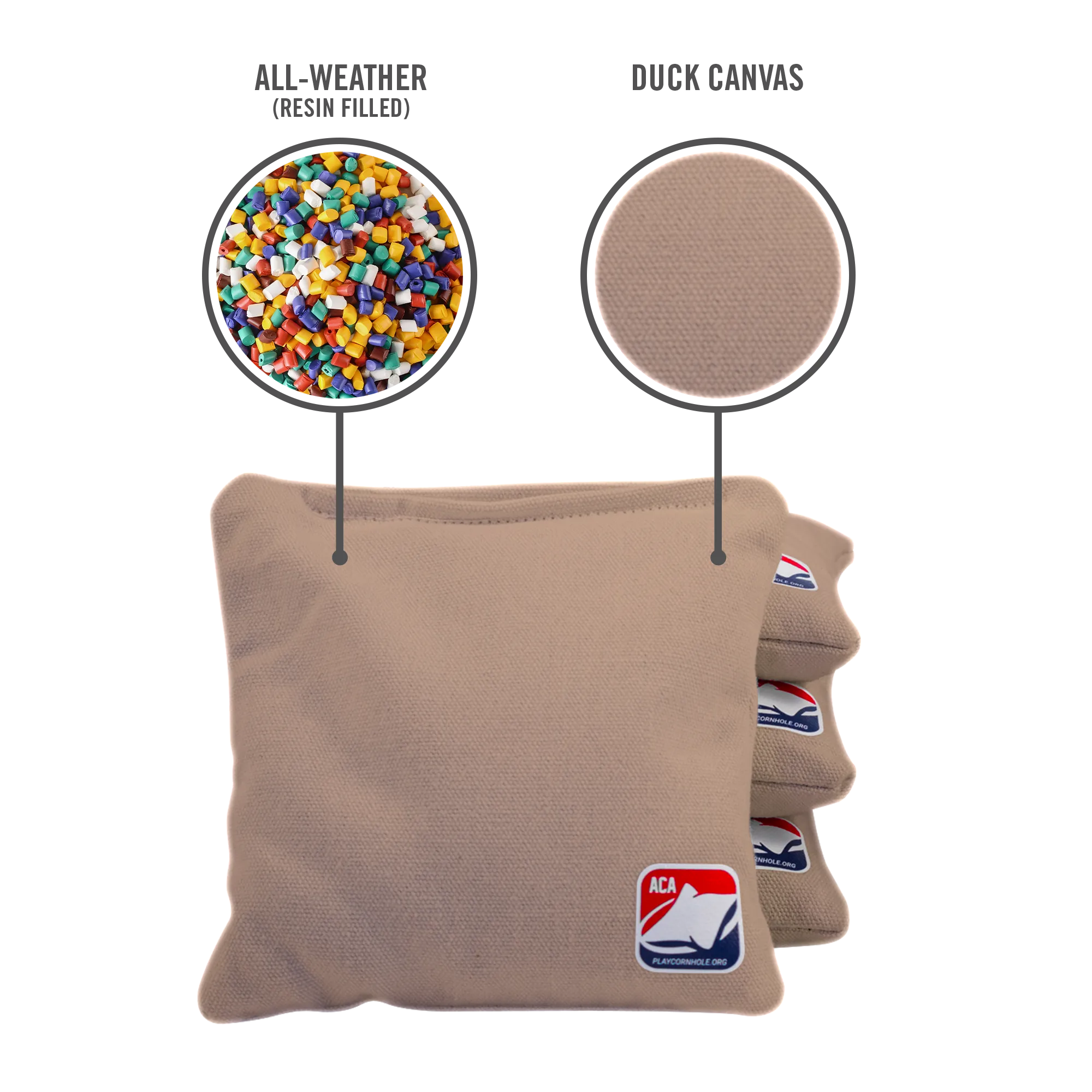 Khaki Daily 66x Cornhole Bags