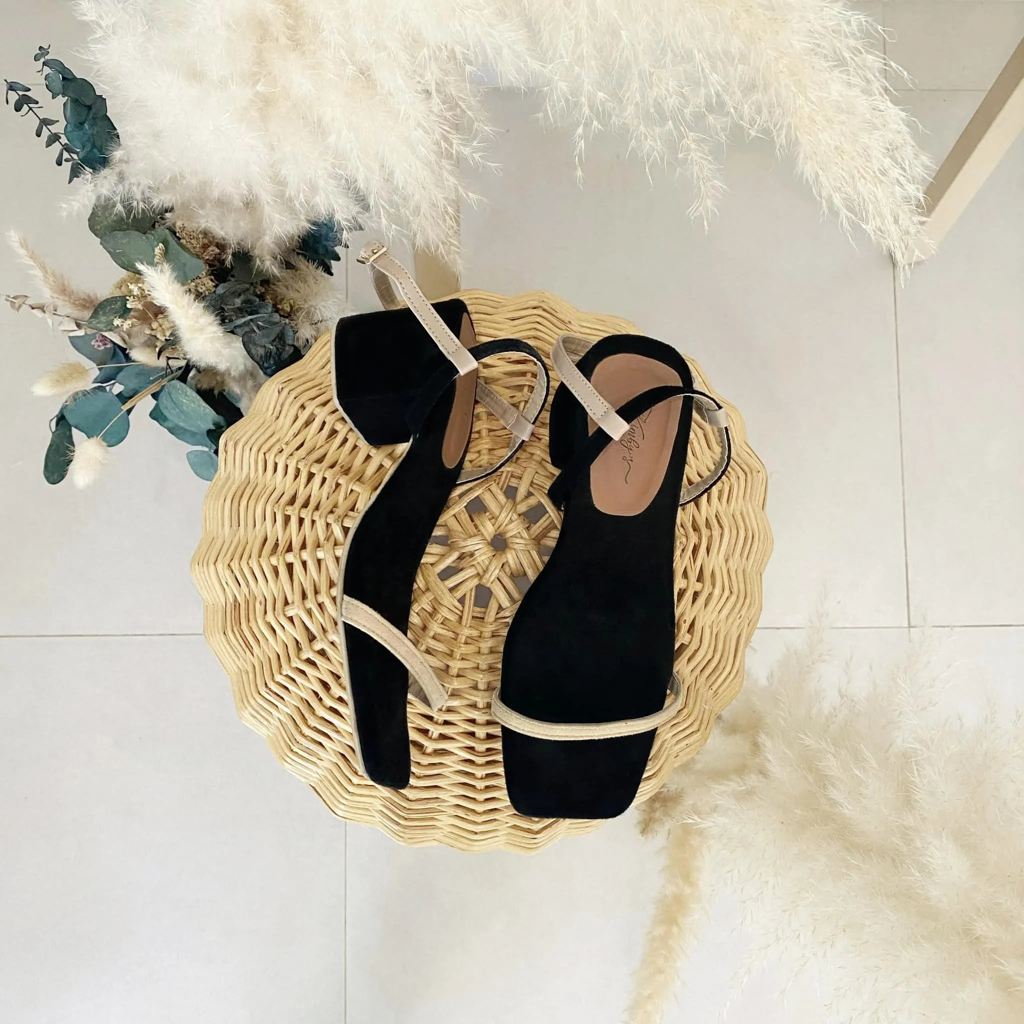 KIMZIAN TWO TONE SUEDE HEELS