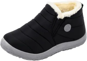 Lausiuoe Snow Boots For Women Waterproof Insulated Non Slip Winter Shoes Slip On Ankle Booties Fur Lined Outdoor Sneakers