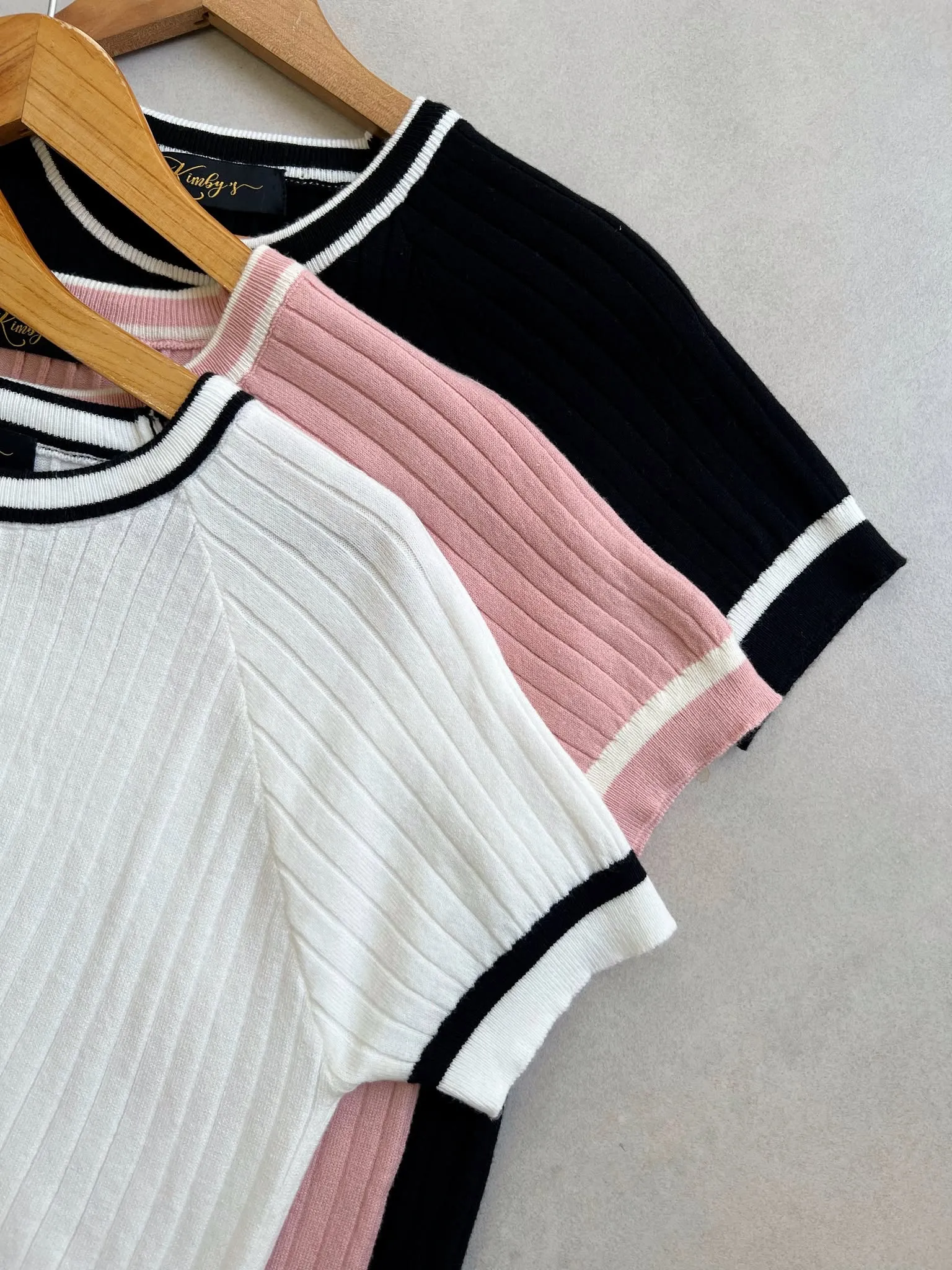Leia Two-Tone Knit Top