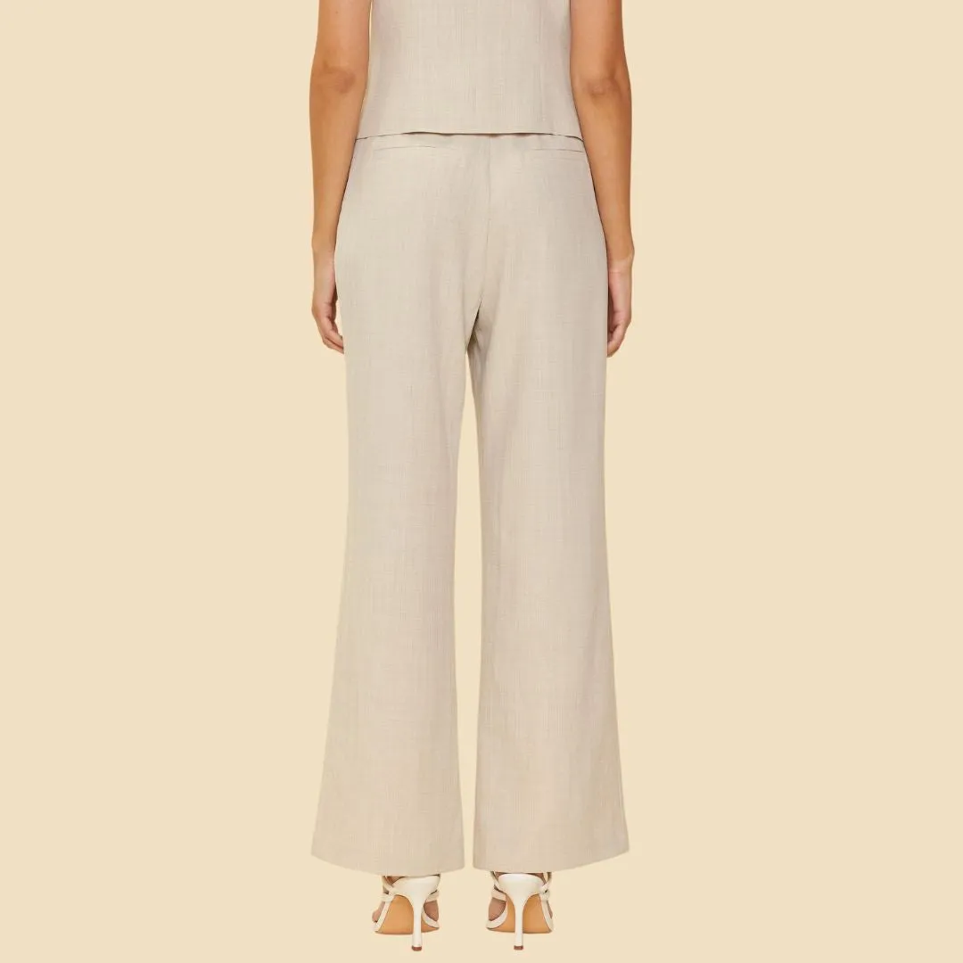 Melange Two Tone Trouser (Beige)