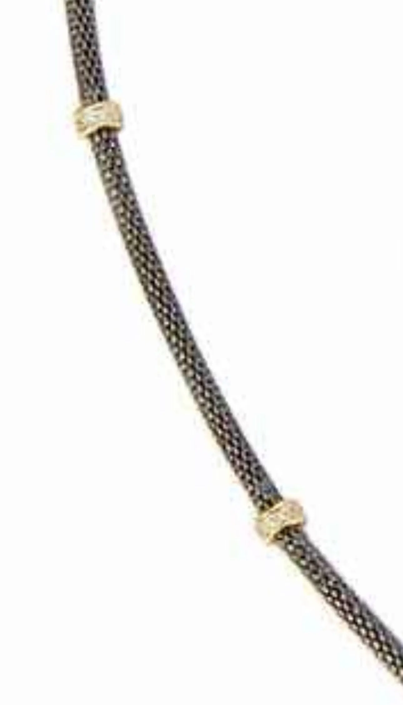 Mesh Necklace w/ CZ Stations