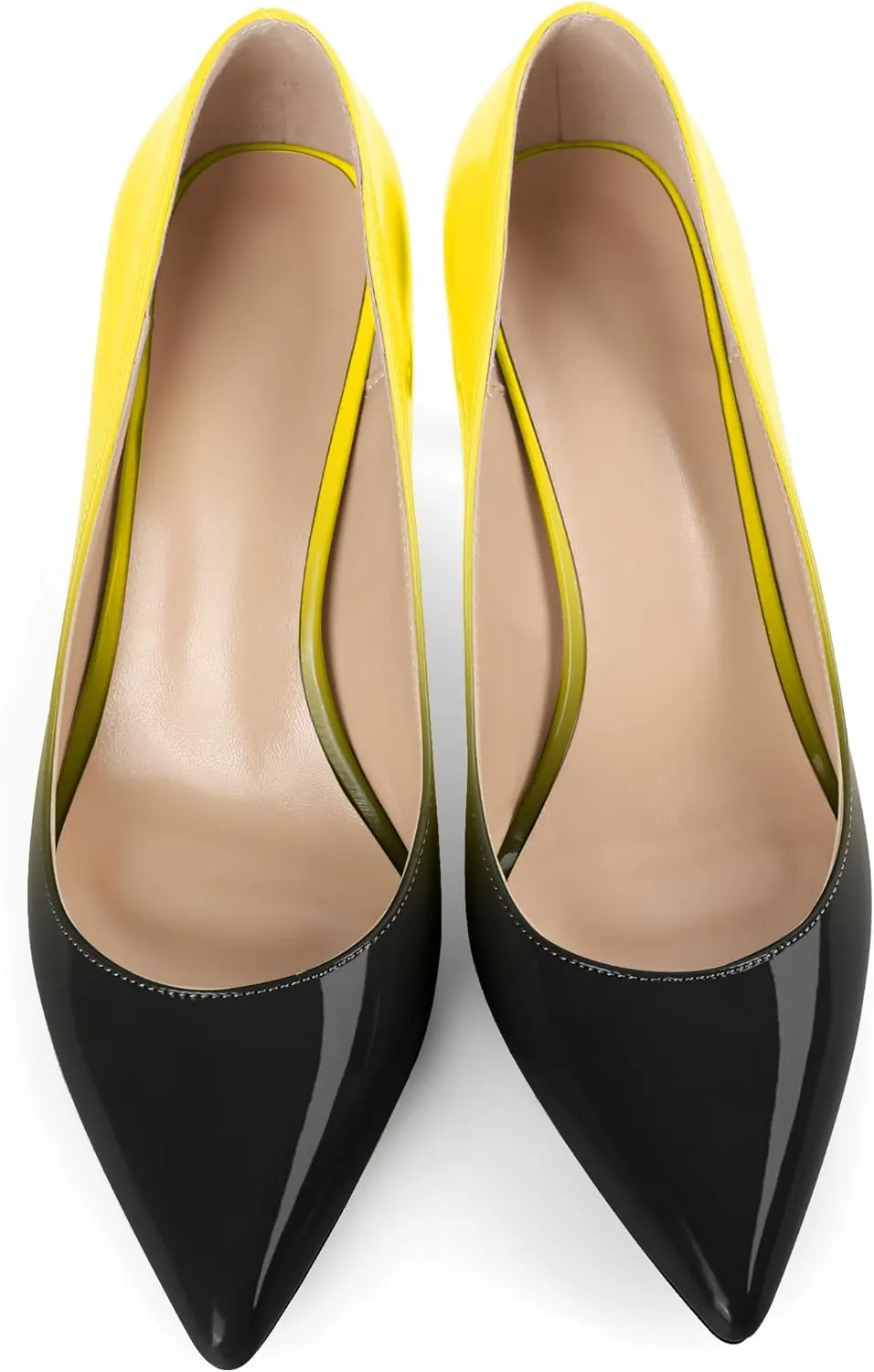 Mettesally Women's Pointed Toe High Heels Gradient Pumps Stiletto Heels Usual Wedding Party Dress Shoes