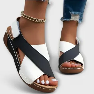 Mia Elegant Two-Tone Sandals