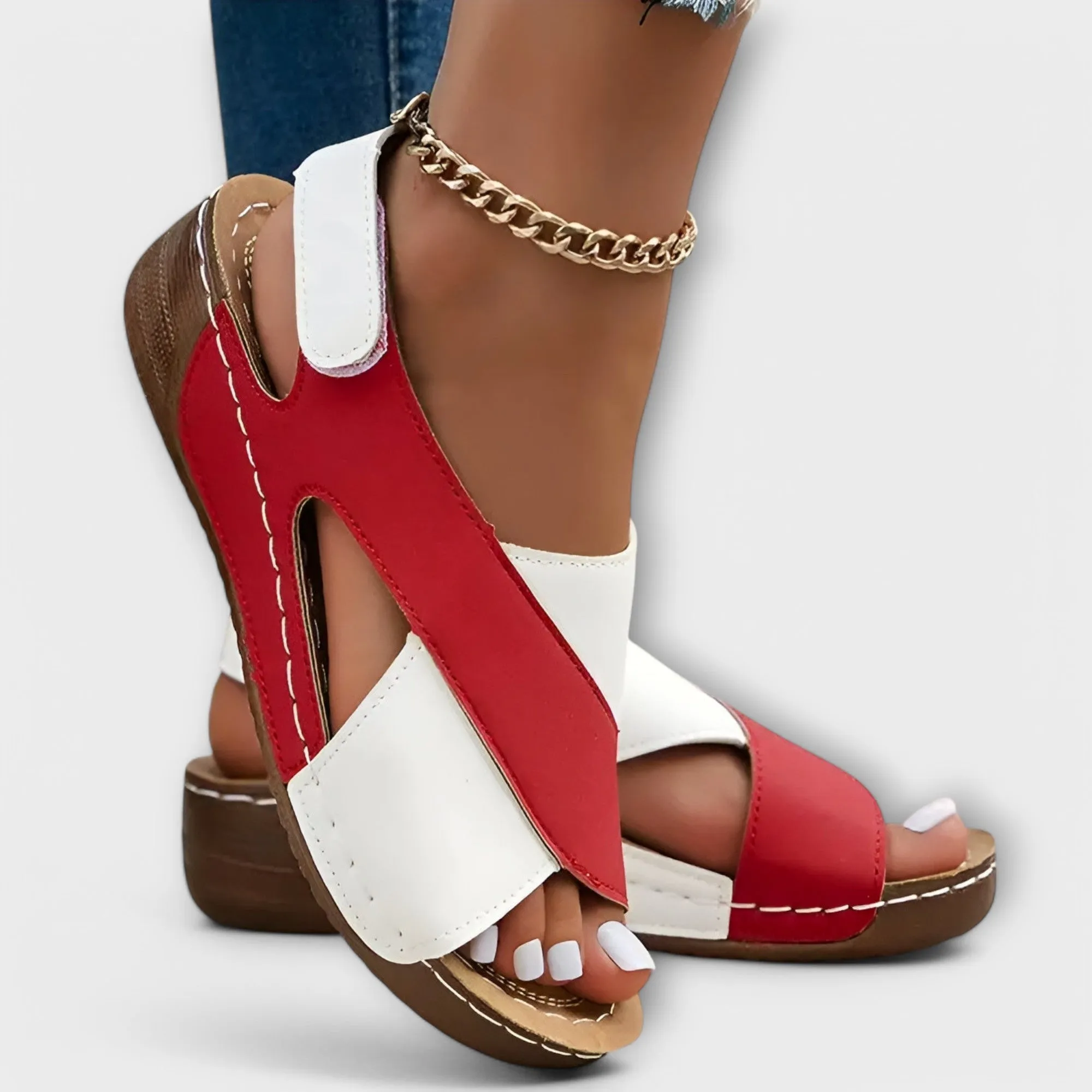 Mia Elegant Two-Tone Sandals