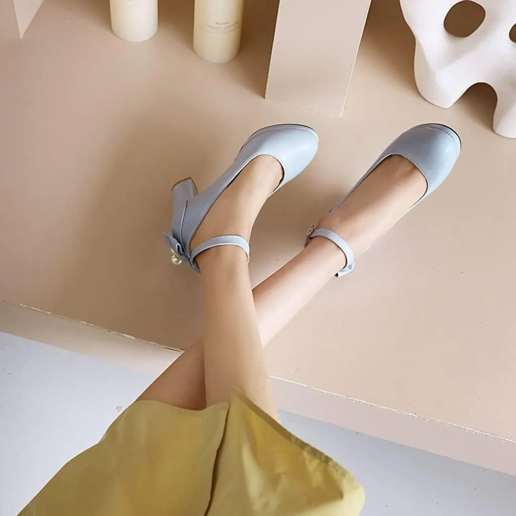 MIOKE Women's Square Toe Chunky Block High Heel Pumps Suede Slip-On Comfy Wedding Party Office Dress Shoes