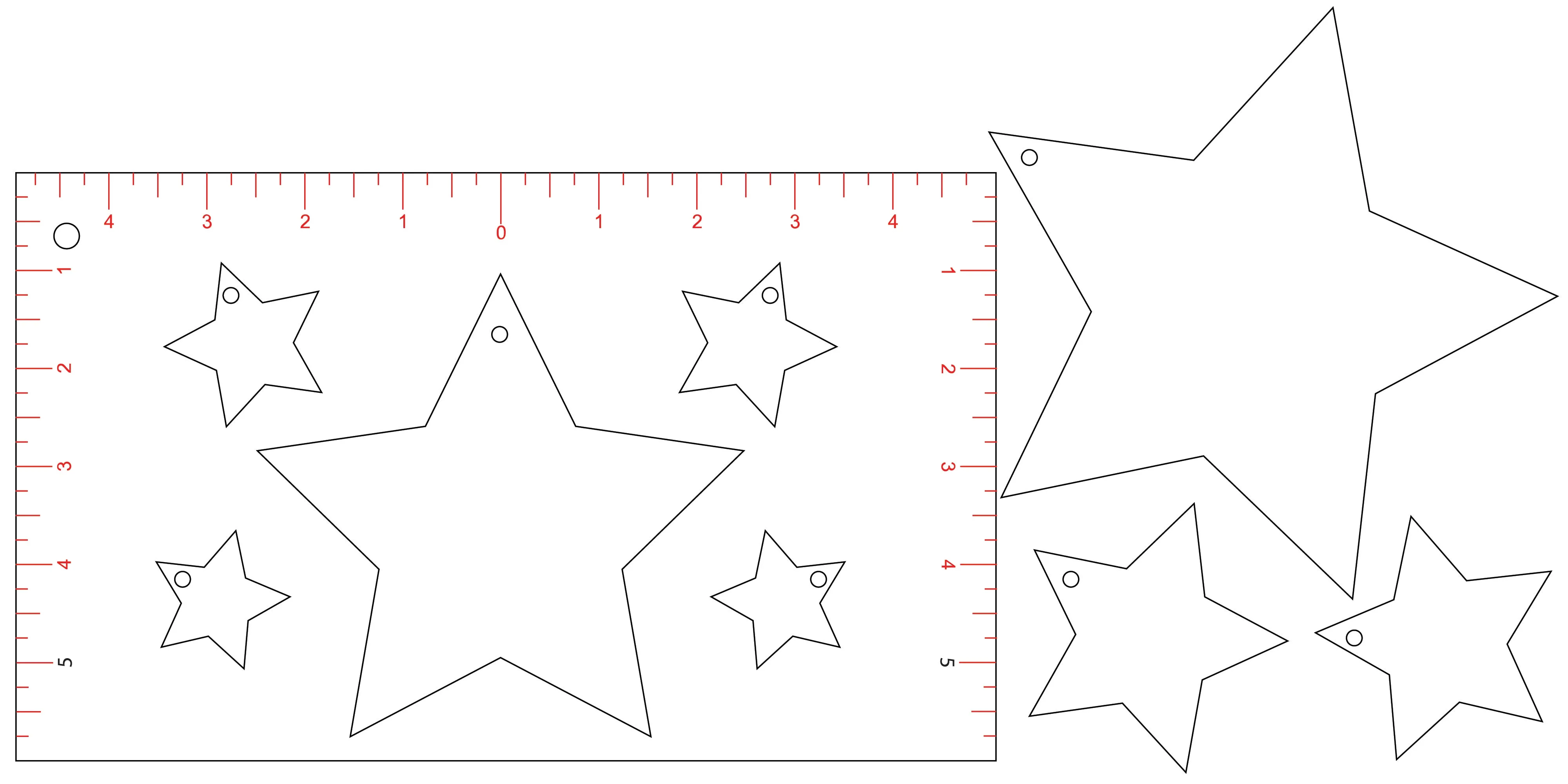 Reverse Applique Star Template