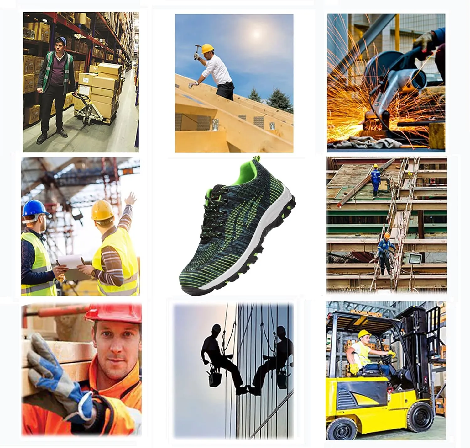 Safety Composite Toe Working Boots,Perfect for Industrial and Construction site, Slippery KitchenManufacture and Warehouse use,