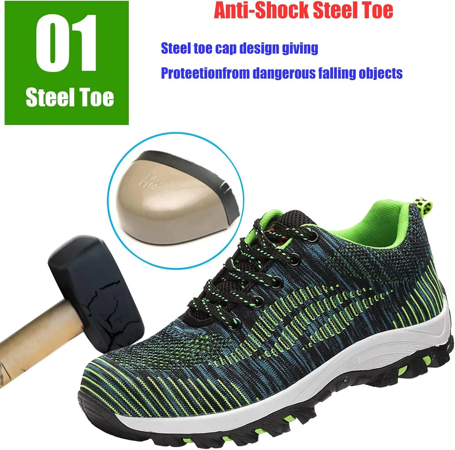 Safety Composite Toe Working Boots,Perfect for Industrial and Construction site, Slippery KitchenManufacture and Warehouse use,