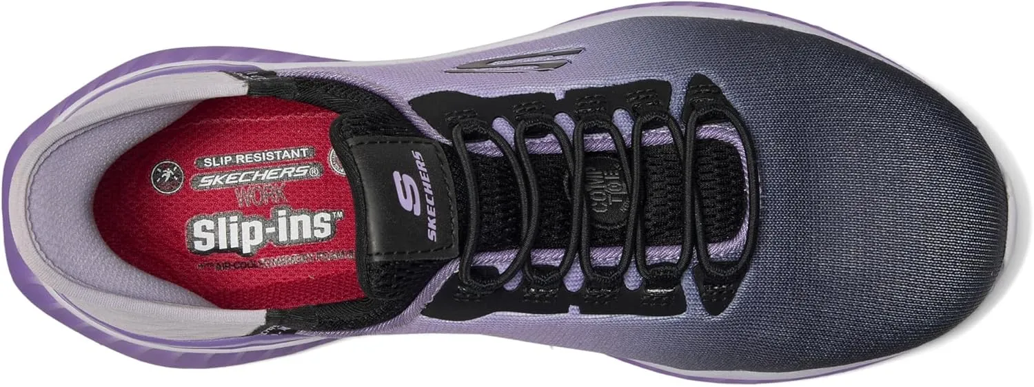 Skechers Women's ins Work: Tilido-Ombray Slip Resistant Bungee Sneakers Industrial Shoe