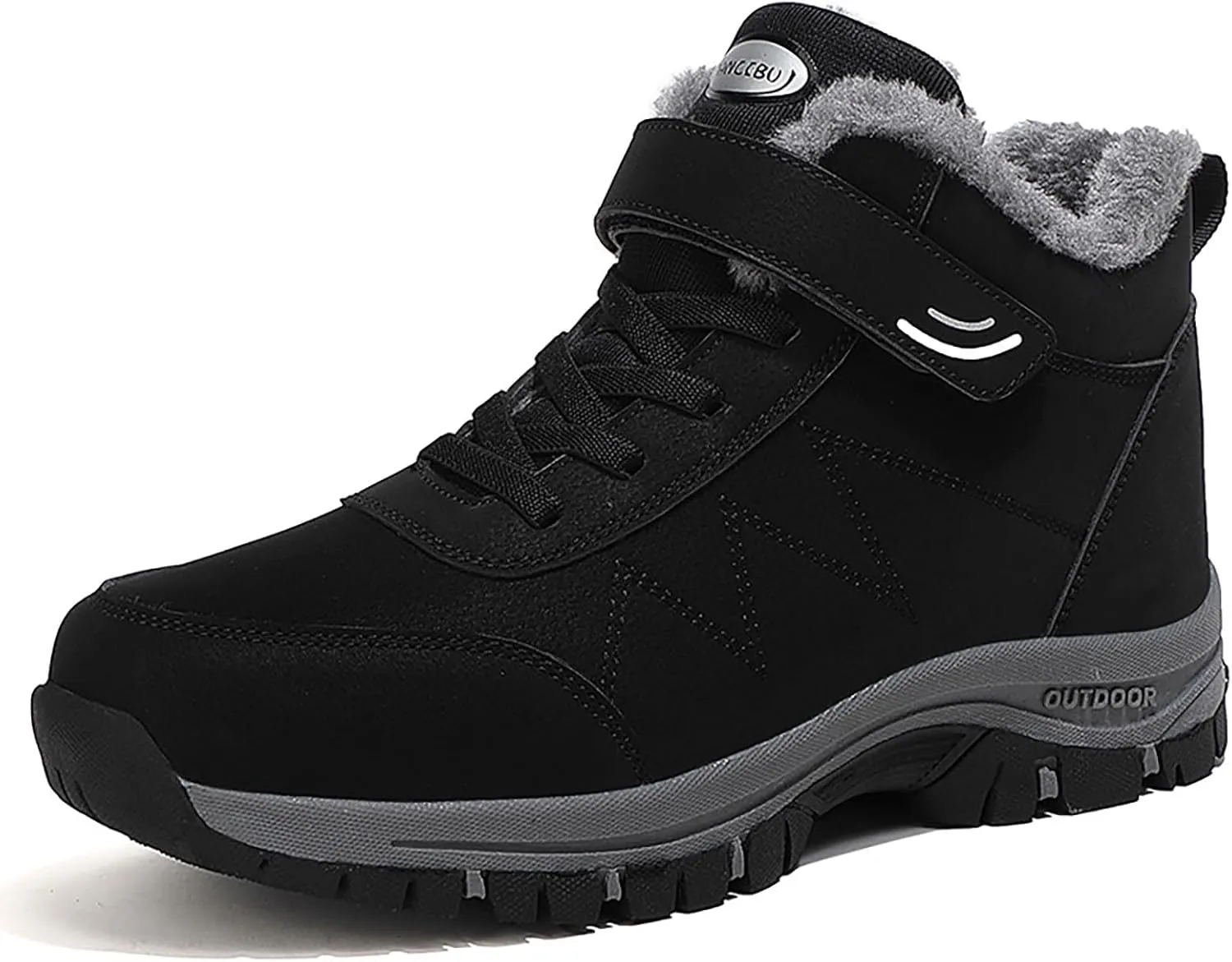 Snow Boots For Women Waterproof Padded High Top Thick Bottom Snow Cotton Boots Waterproof Non-Slip Warm Hiking Shoes