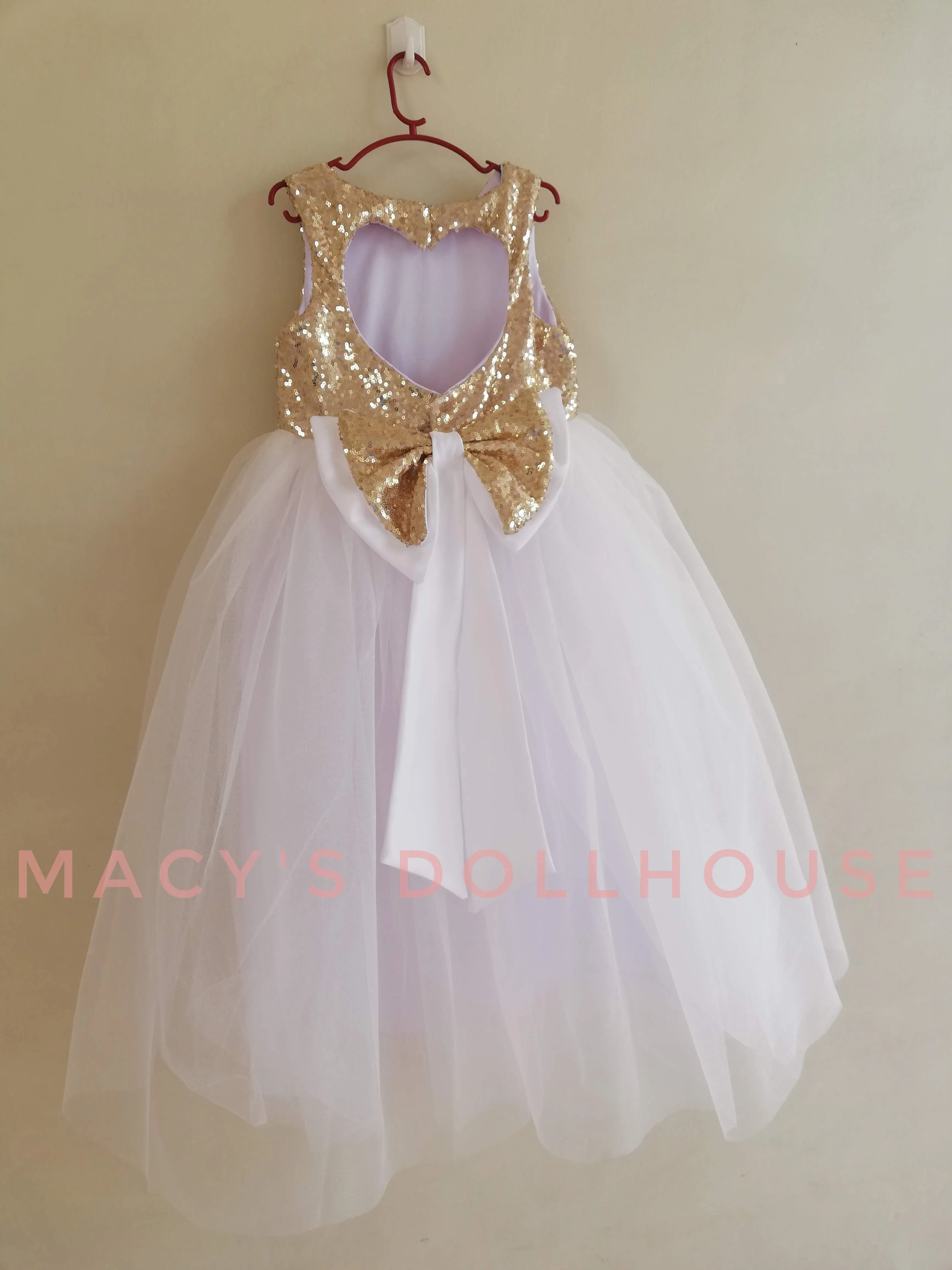 Sparkle Dress in Gold and White