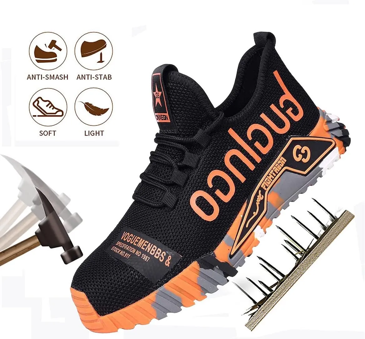 Steel Toe Work Shoes,Men Composite Toe Shoe for Women Work and Safety Footwear Breathable Comfortable Slip Resistant