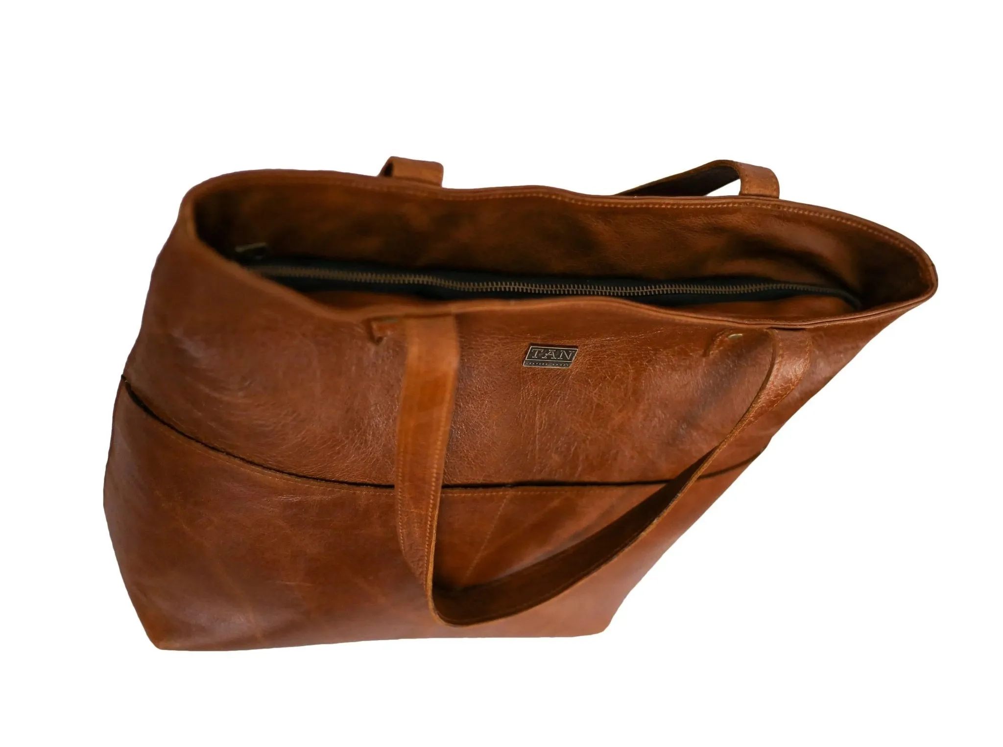 Tan Leather Goods - Emma Leather Handbag | Pecan