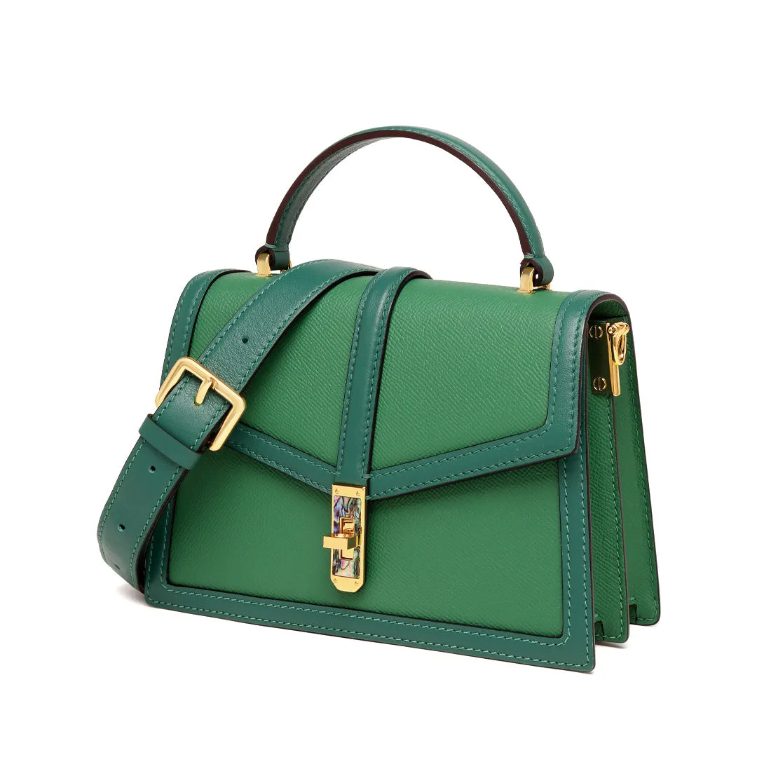 TIANQINGJI Handmade Genuine Leather Organ Crossbody Bag
