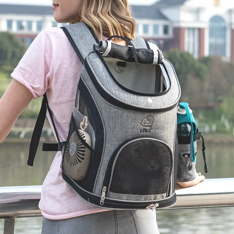 Travel Bag Pet Sports Backpack Portable Collapsible Breathable Cattery Pet Backpack Medium Cat Dog Backpacks Bag Cat Toy