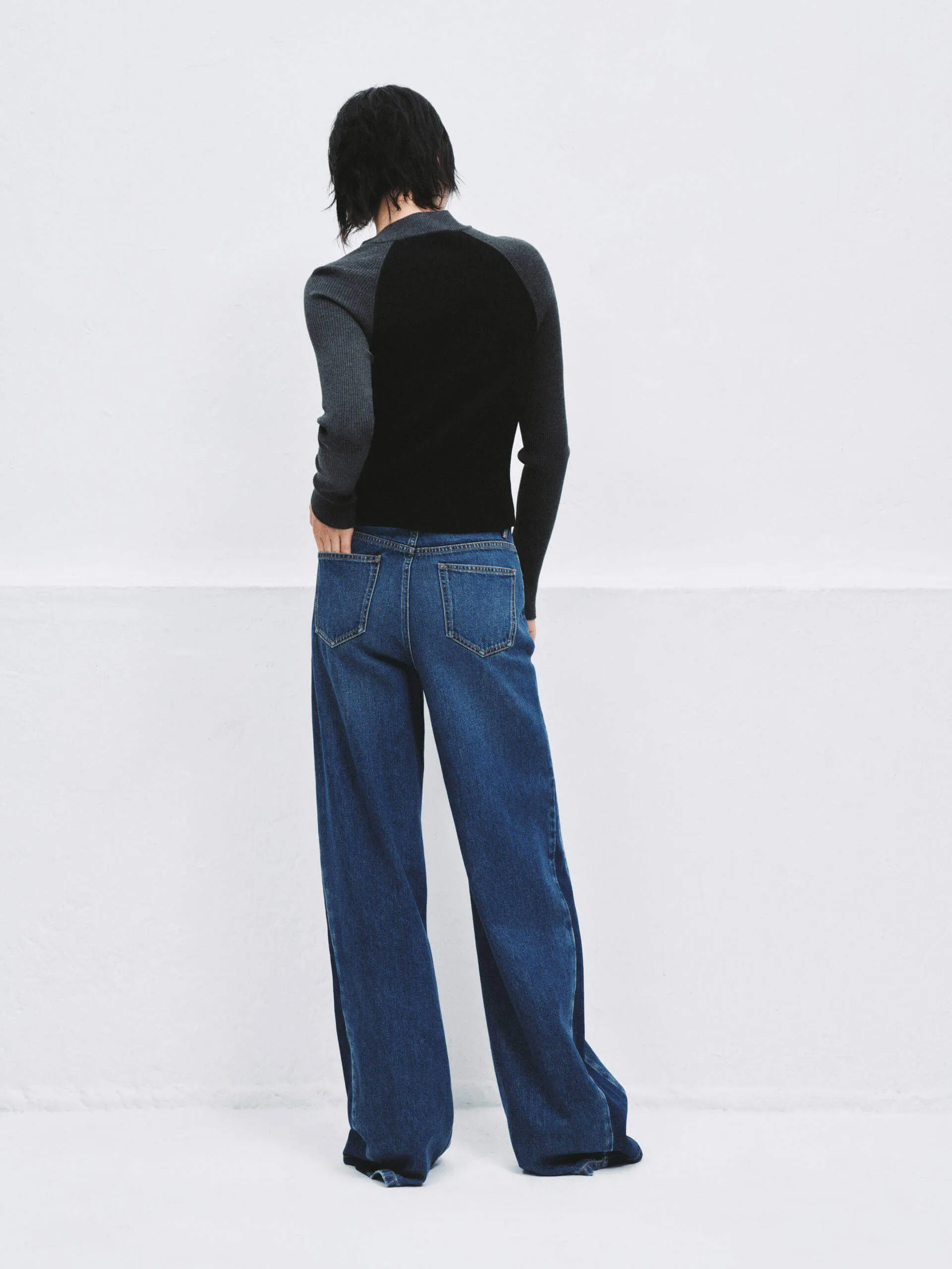 Two Tone Knit Cardigan