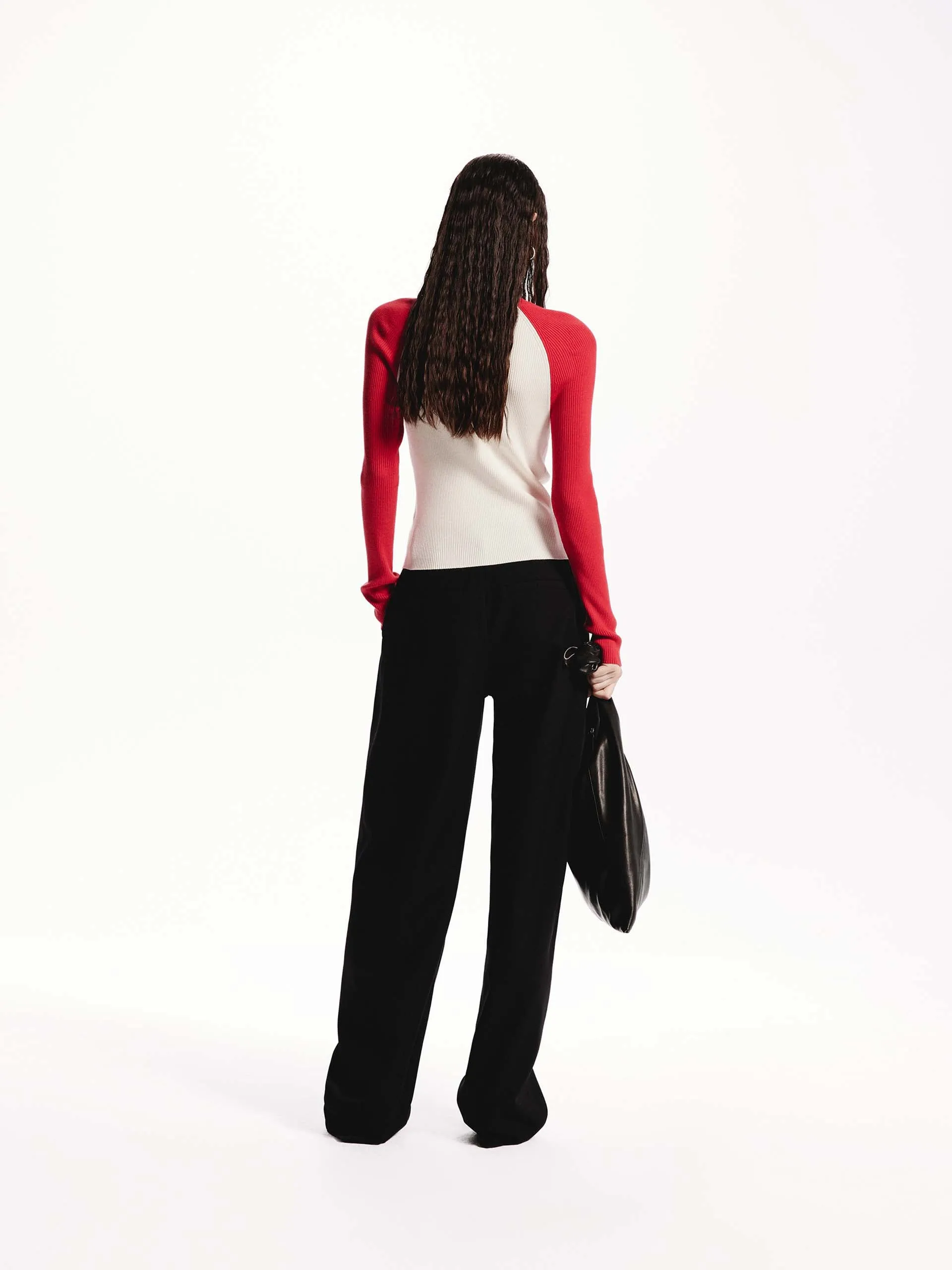 Two Tone Knit Cardigan