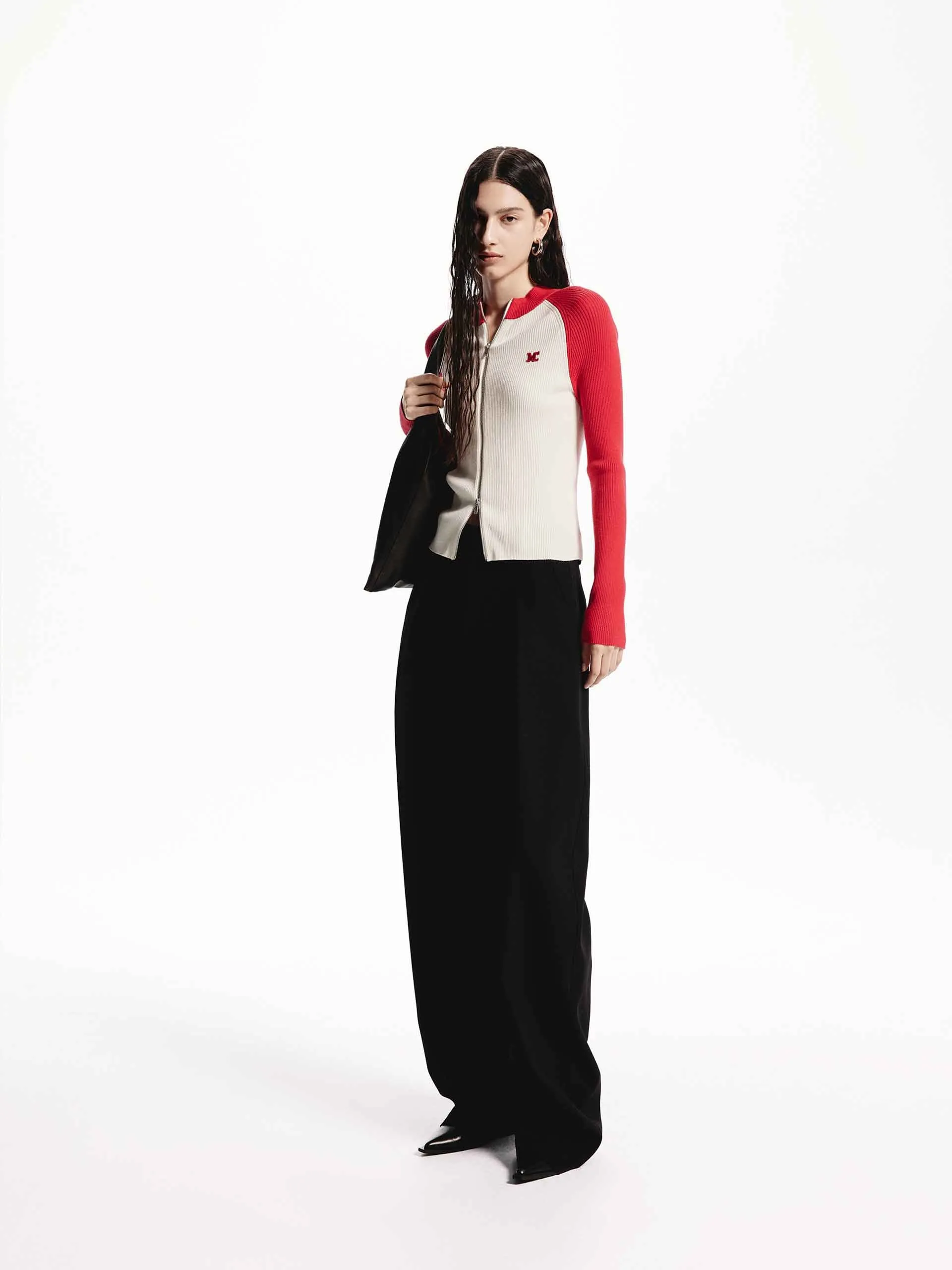 Two Tone Knit Cardigan