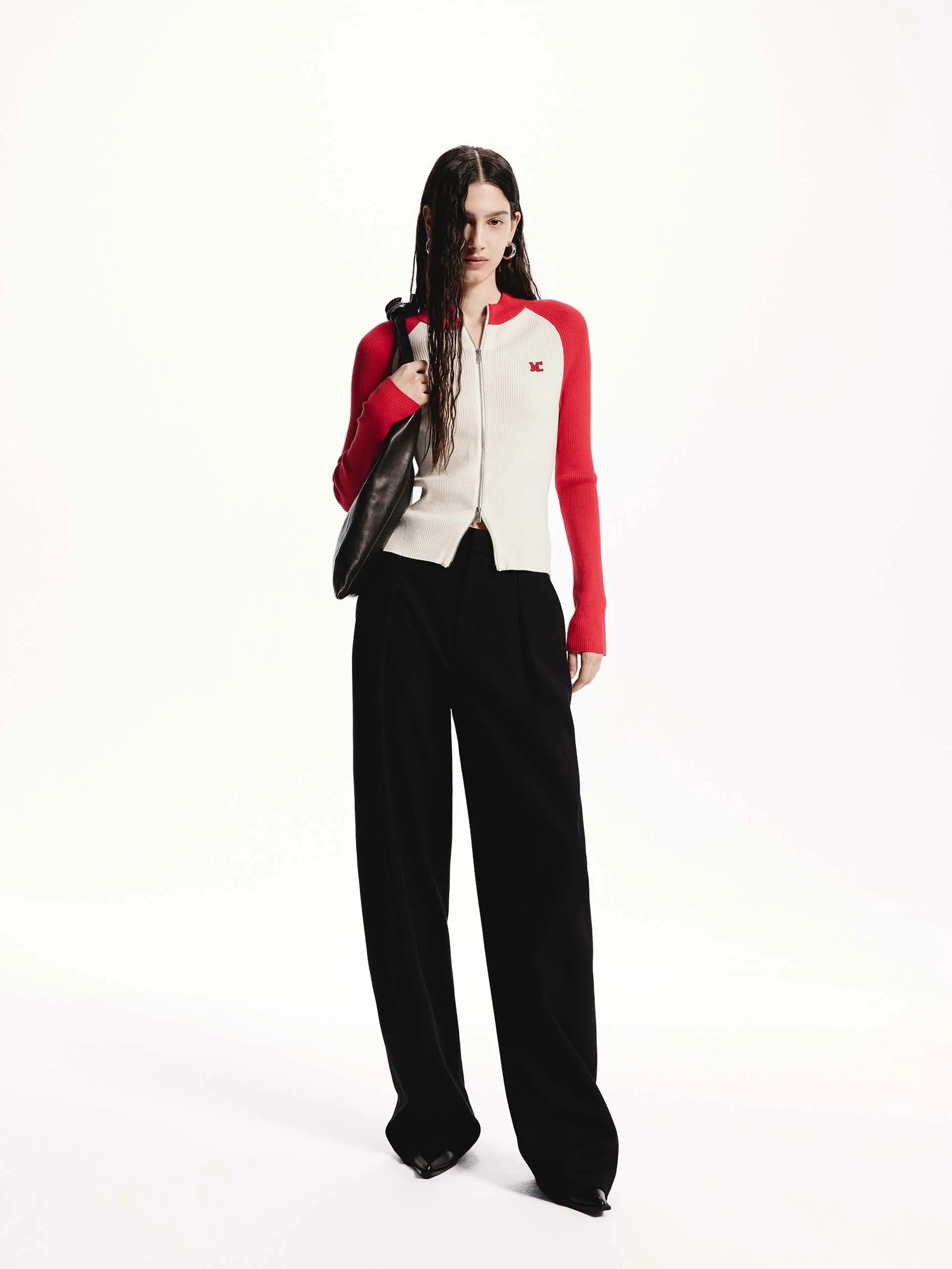 Two Tone Knit Cardigan