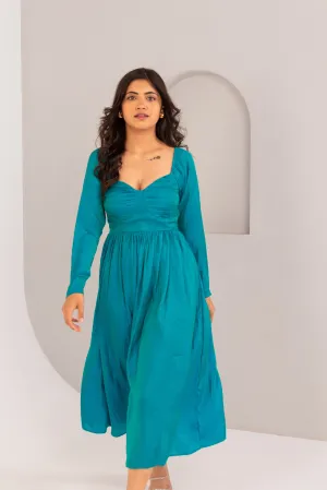 TWO TONE PLEATED DRESS