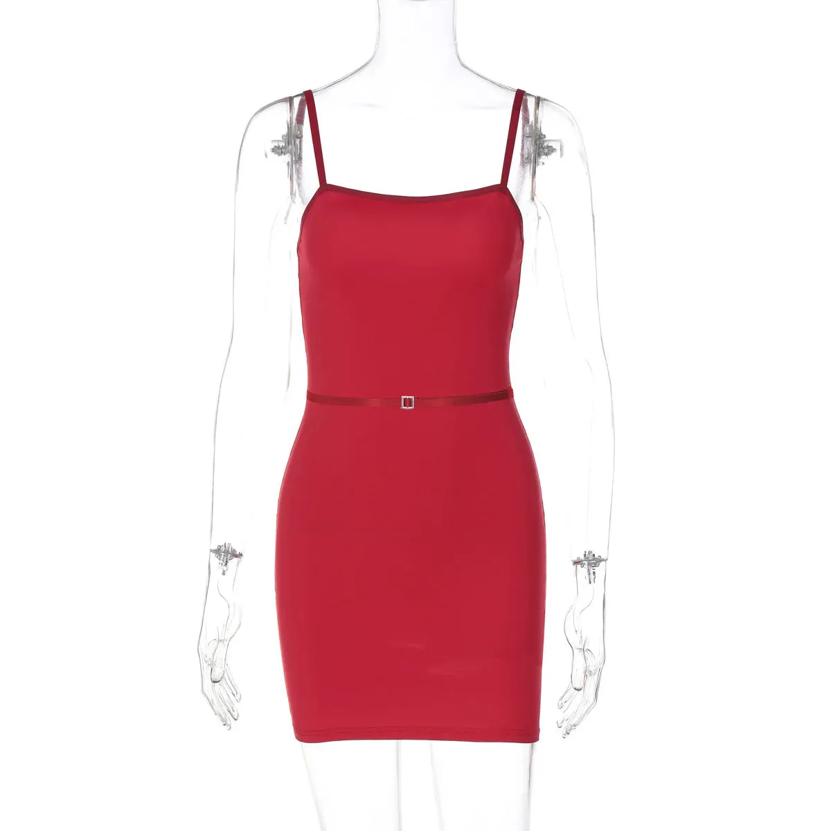 Two Tone Strappy Mini Dress