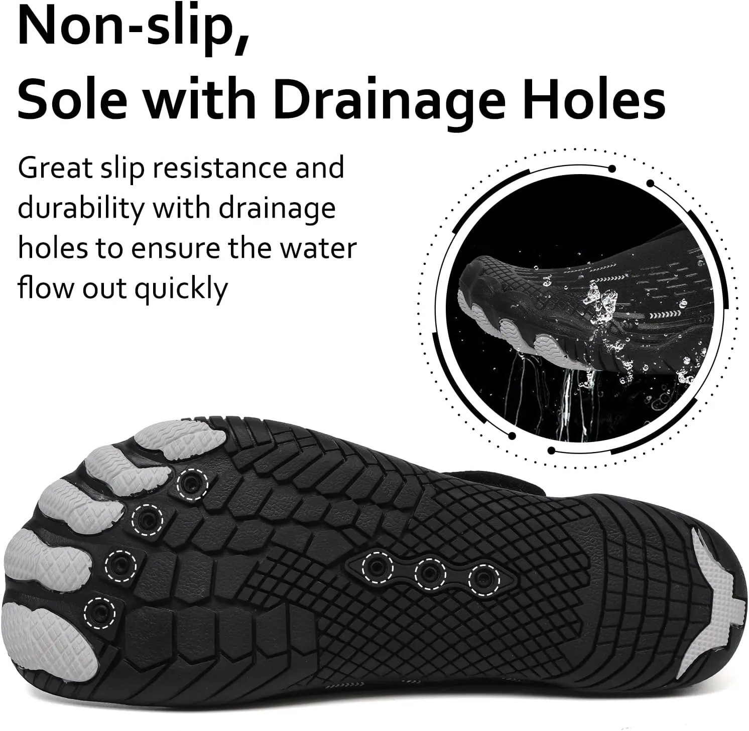 Water Shoes Mens Womens Quick-Dry Barefoot Swim Beach Pool Shoes Aqua Yoga Socks for Hiking Walking Diving Surf Outdoor Water Sports